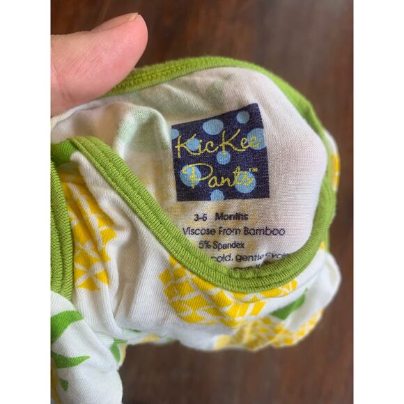 Kickee Pants Pineapple Print Onesie - Size 3-6 Months - Picture 3 of 3